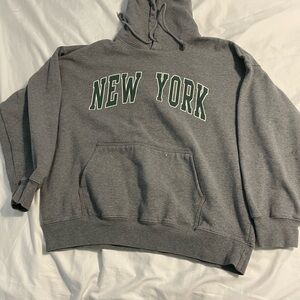Brandy Melville Grey New York Hoodie, One Size Fits All
